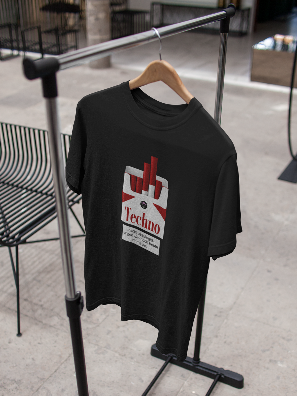 ADDICTION TO TECHNO | Heavy Cotton oversized T-Shirt | Frontprint