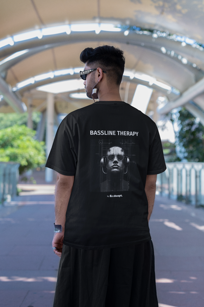 BASSLINE THERAPY | Heavy Cotton oversized T-Shirt | Backprint