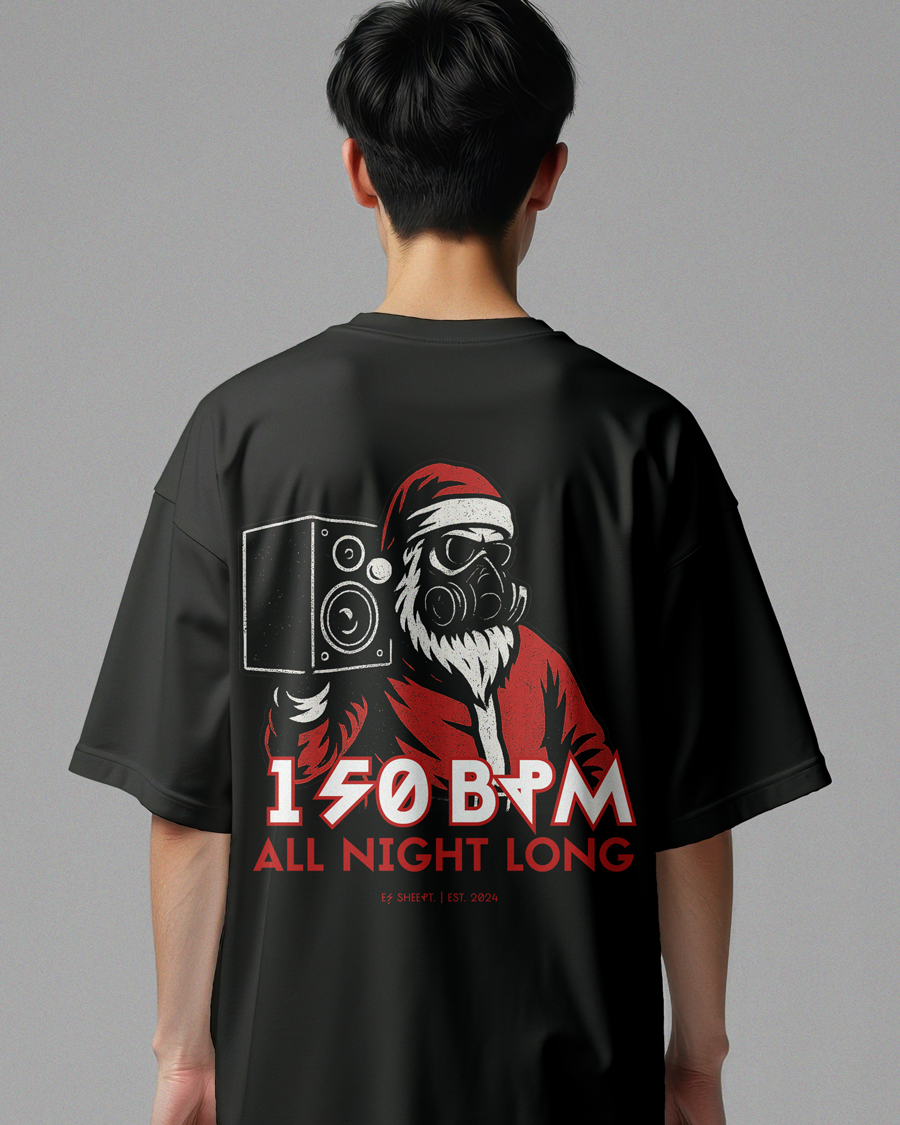 MERRY CHRISTMAS | Heavy Cotton oversized T-Shirt | Backprint