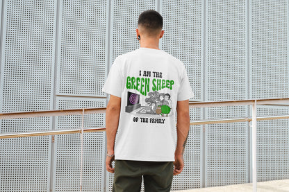 The Green Sheep | Heavy Cotton oversized T-Shirt | Backprint