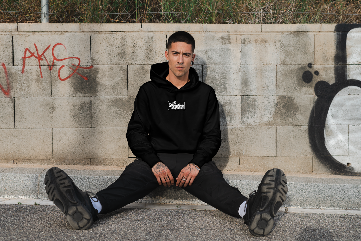 Die Grobmotoriker | Heavy Cotton oversized Hoodie | Front- & Backprint