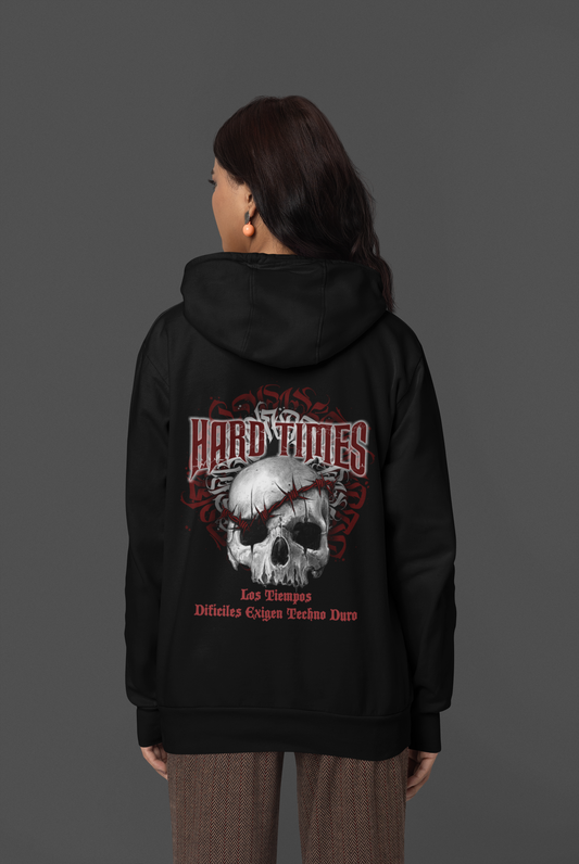 HARD TIMES | Heavy Cotton oversized Hoodie | Backprint