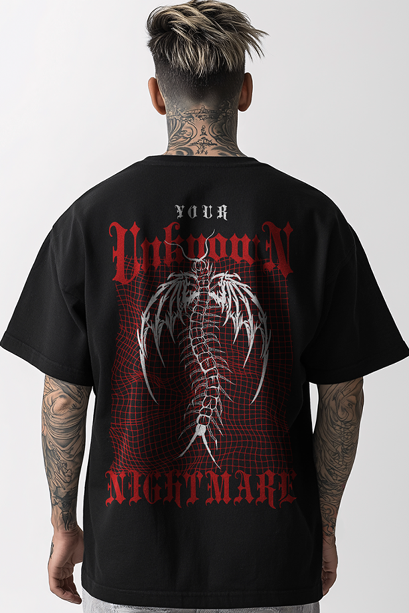 YOUR UNKNOWN NIGHTMARE | Heavy Cotton oversized T-Shirt | Backprint