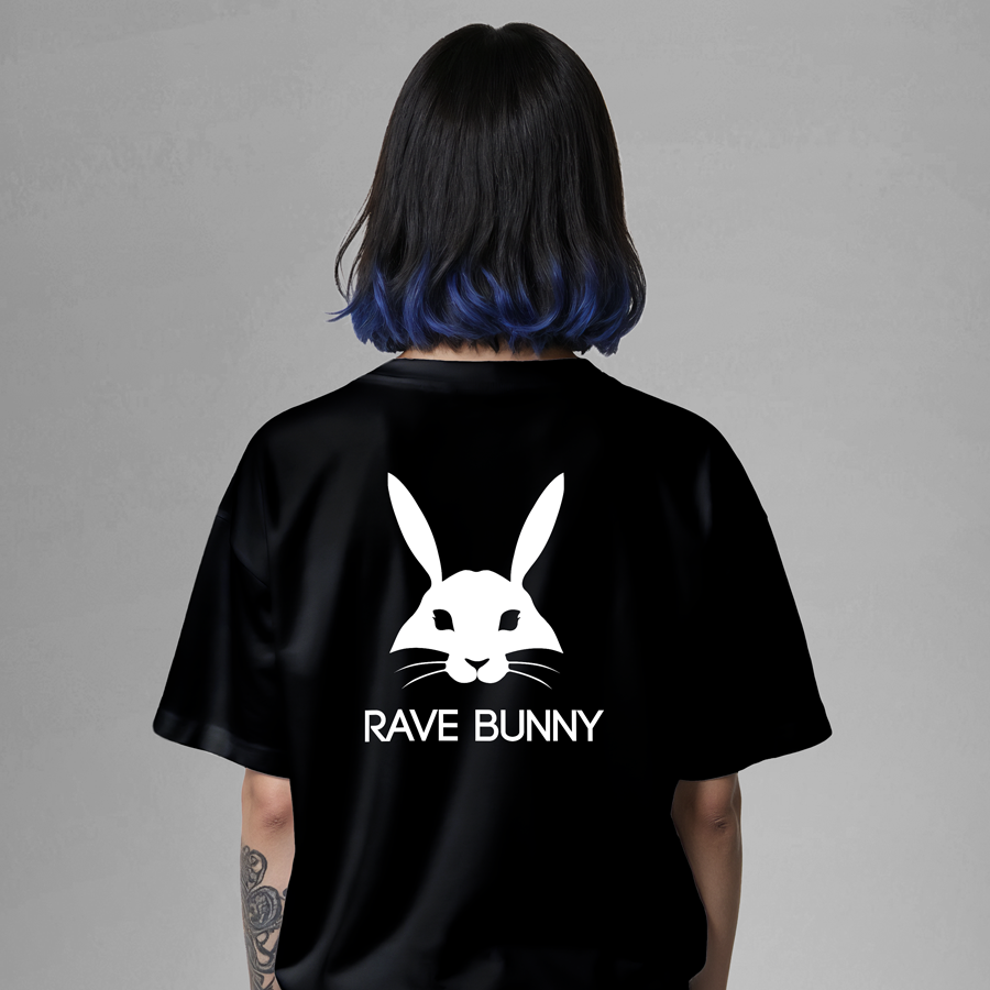 RAVE BUNNY | Heavy Cotton oversized T-Shirt | Front &amp; back print
