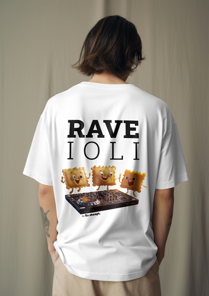 RAVE IOLI | Heavy Cotton oversized T-Shirt | Backprint