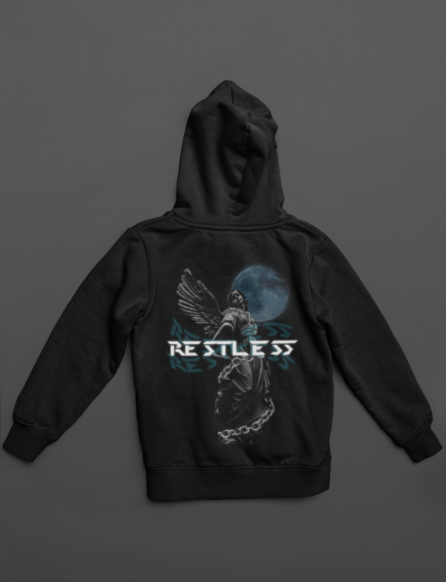 RESTLESS | Heavy Cotton oversized Hoodie | Backprint