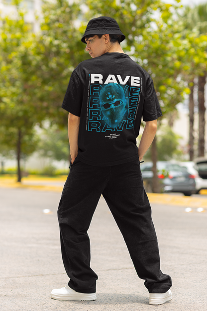 SICK RAVE | Heavy Cotton oversized T-Shirt | Backprint