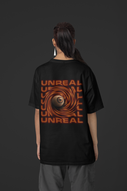 UNREAL | Heavy Cotton oversized T-Shirt | Backprint