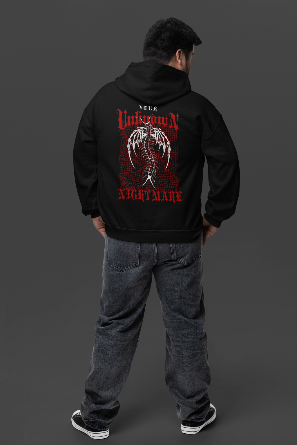 YOUR UNKNOWN NIGHTMARE | Heavy Cotton oversized Hoodie | Backprint