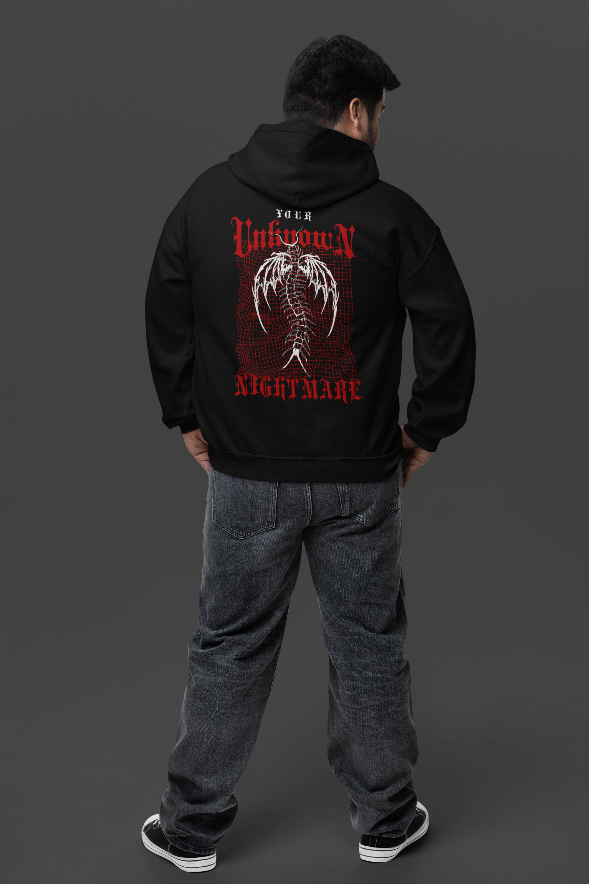 YOUR UNKNOWN NIGHTMARE | Heavy Cotton oversized Hoodie | Backprint