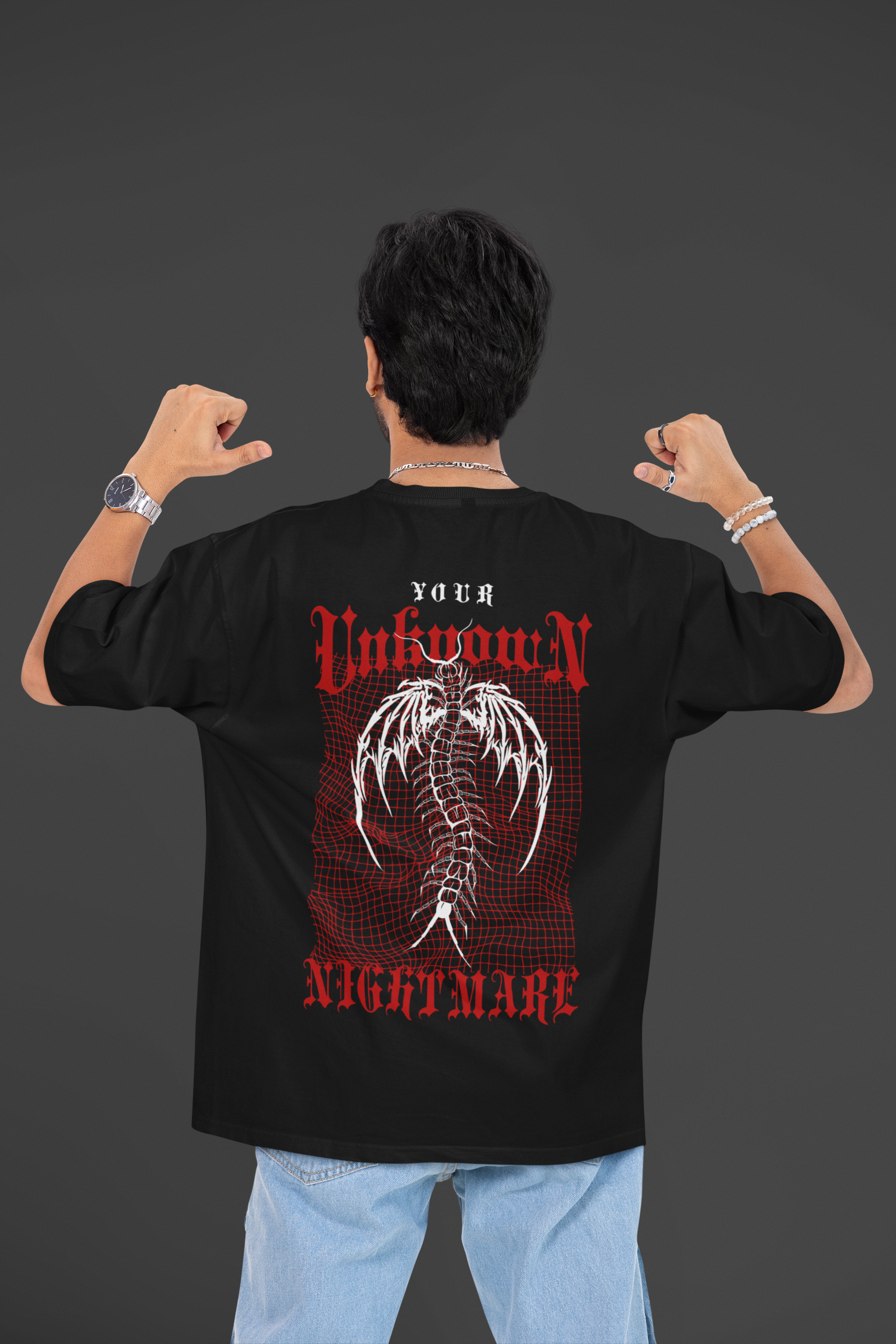 YOUR UNKNOWN NIGHTMARE | Heavy Cotton oversized T-Shirt | Backprint