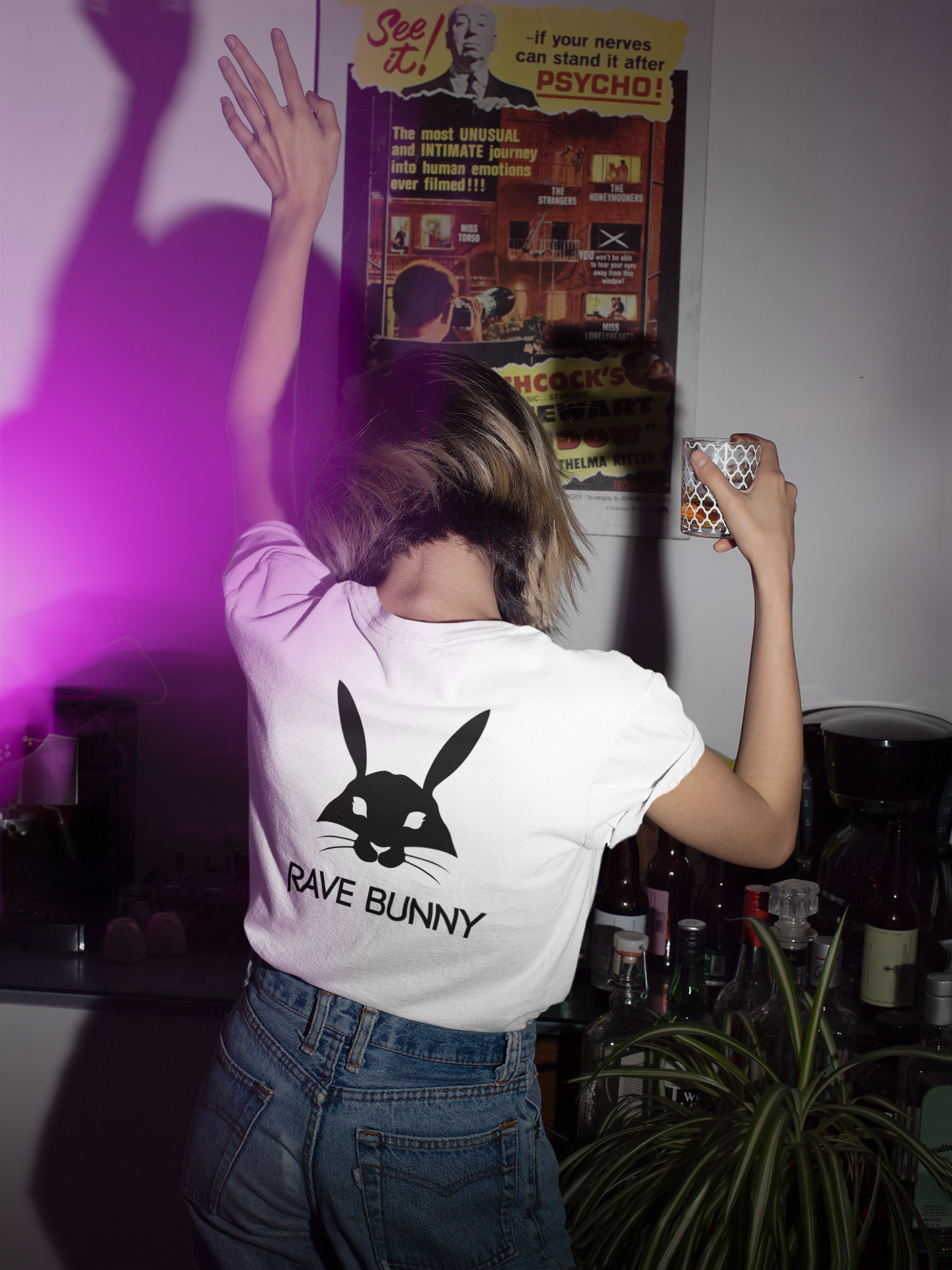 RAVE BUNNY | Heavy Cotton oversized T-Shirt | Front &amp; back print