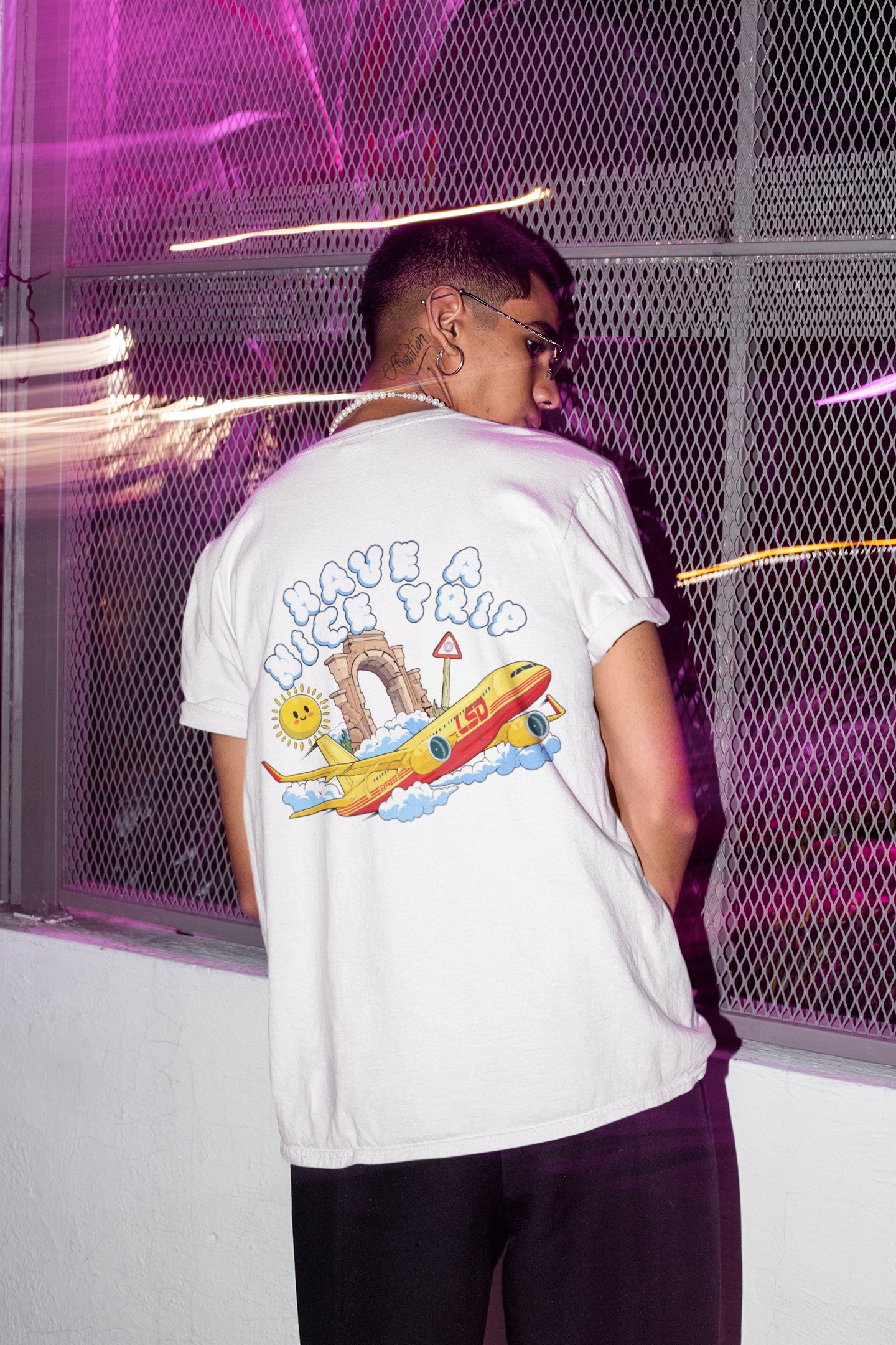 HAVE A NICE TRIP | Heavy Cotton oversized T-Shirt | Front- & Backprint